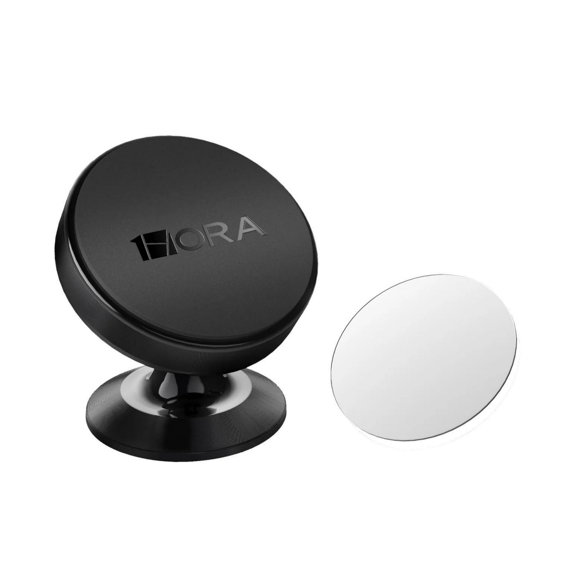 1hora - Soporte Celular Auto Porta Magnético Fijo Adherible Plata