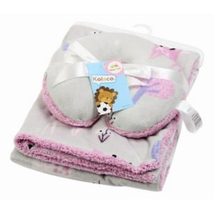 Genérico - Set Manta Polar Para Bebe+ Cojin Para Cuello Bebe Lau