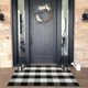 thumbnail image 1 of Alfombra CAINANEL a cuadros estilo búfalo 70x110 cm negro y blanco, 1 of 9