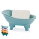 thumbnail image 1 of Jabónera mini bañera de patas de cerámica dodococa 14 cm azul, 1 of 6