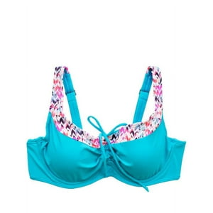 Samia - Bikini Copa C-D Blanda Estampado Turquesa 48