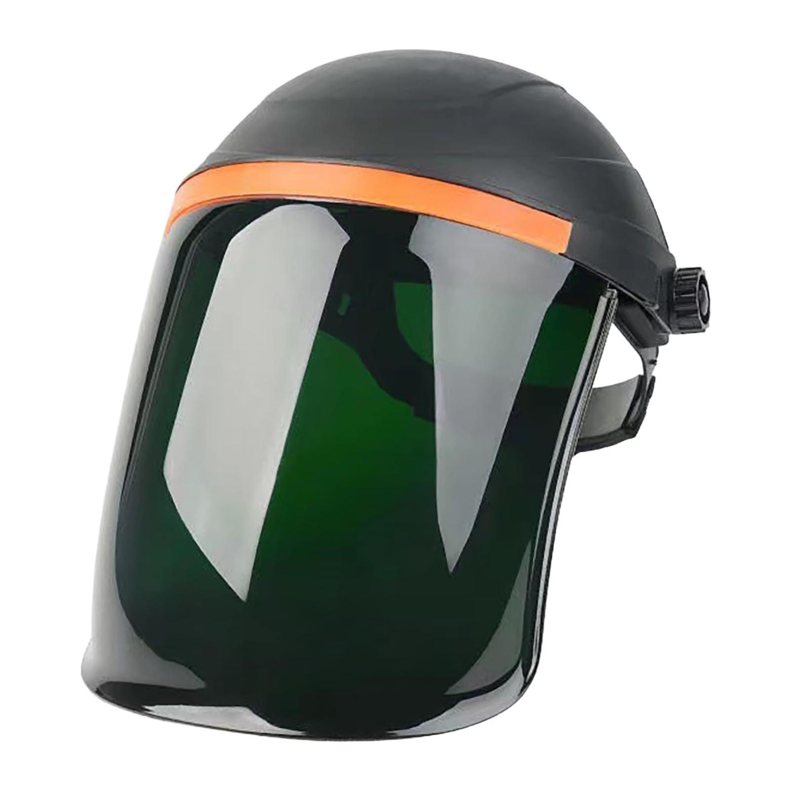 Ioensy - Pantalla Facial Para Soldar Con Casco, Visera Resistente A Impactos, Protector Práctico, Color Negro Y Verde
