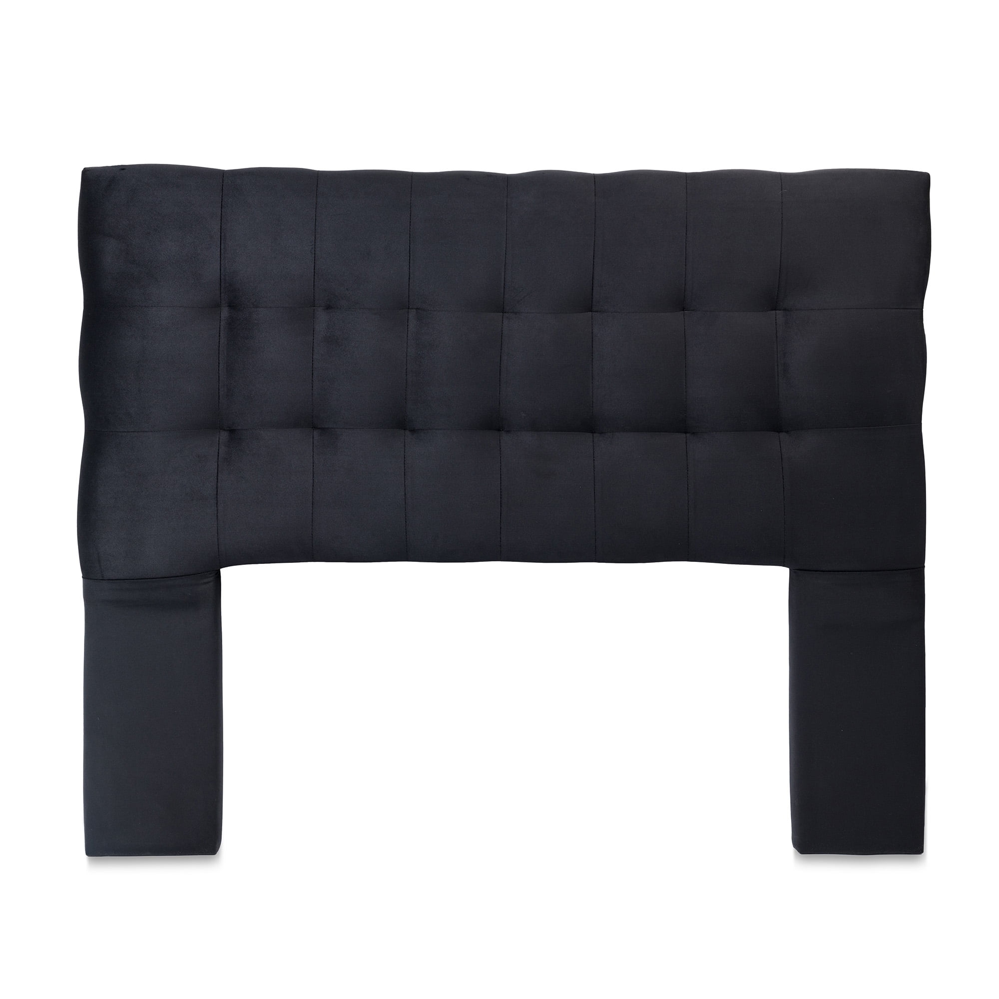 Dgb - Respaldo Cama King Felpa Negro Alicante Cp