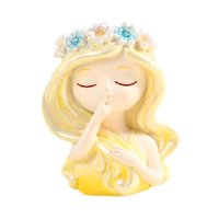 Magideal - Fairy Head Plant Bot Jarrón Decorativo Decoración Creativa Ornamento De Resina De Resina Floridad De Flores Para Niñeras Para La Oficina Central Amarillo