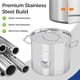 thumbnail image 4 of Vaporizador para tamales ROVSUN de acero inoxidable de 24 cuartos de galón con divisor, 4 of 9