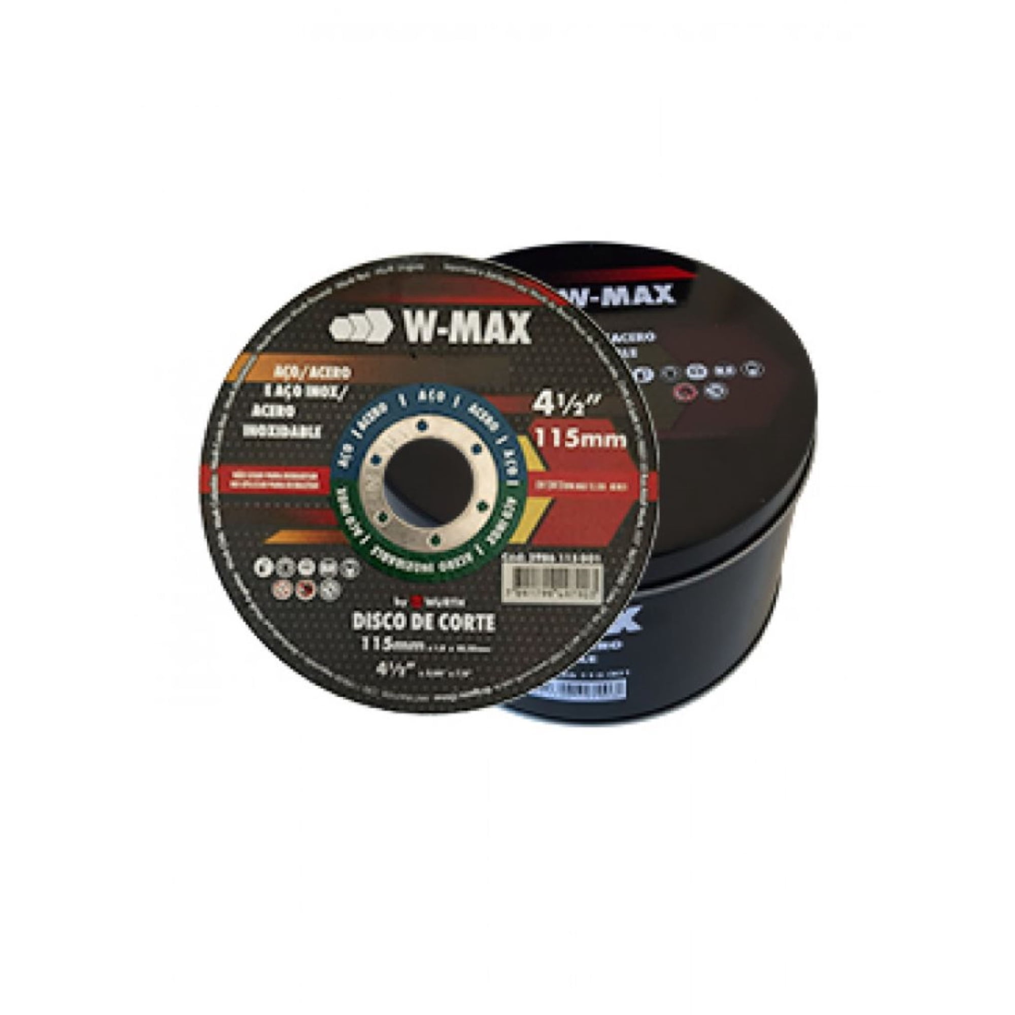 Metalfer - Disco Corte Inox/metal Wurth 4 1/2x1mm Pack De 25 Unidades Negro