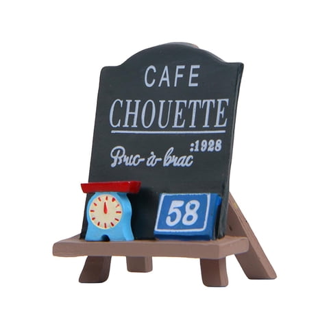 Magideal - Pizarra En Miniatura Para Cafetería De Casa De Muñecas, Arte En Miniatura, Casa De Muñecas, Decoración De Jardín De Casa De Muñecas, Paisaje, Letrero