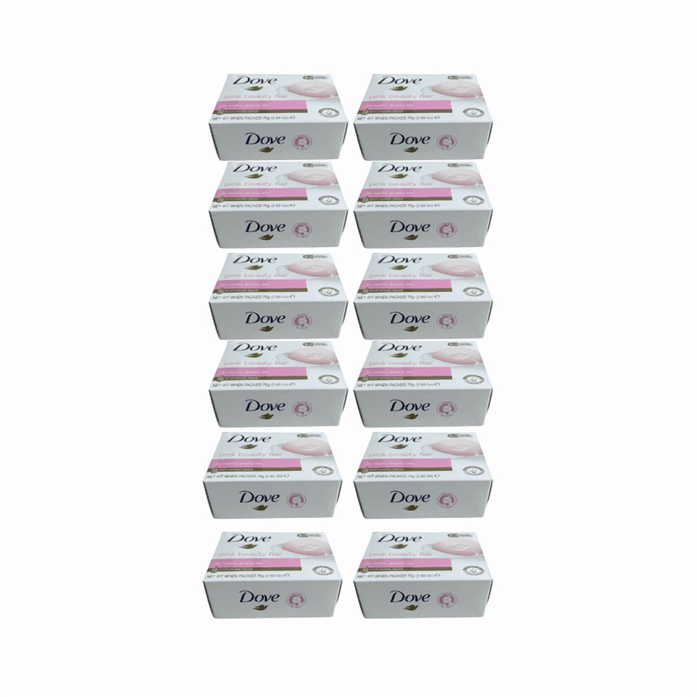 Pack 12 Jabones En Barra Dove Beauty Bar Pink Rosa 75gr