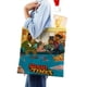 thumbnail image 4 of Good Times Bolso de tela con estampado de lienzo para mujer, bolsa de compras reutilizable y estética, con cremallera interior, regalo para mujer,40*45cm., 4 of 6