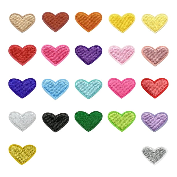 22 Piezas Corazón Hierro En Parches DIY Impresión Insignia Parches Para Bolsa Zapatos Camiseta