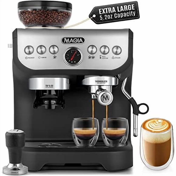 Zulay Kitchen Magia Manual Espresso Máquina con molinillo A