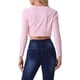 thumbnail image 3 of INSPIRE CHIC Bolero de Tweed para Mujer con Frente Abierto y Cuadros, Cárdigan Corto XS Rosa, 3 of 6