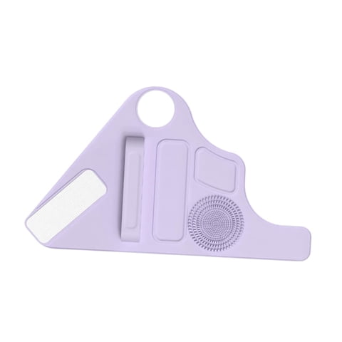 Ioensy - Almohadilla De Silicona Para Guardar Brochas De Maquillaje, Alfombrilla De Limpieza Para Brochas De Maquillaje, Color Morado