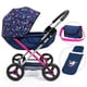 thumbnail image 1 of Cochecito de Juguete Bayer Pram Cosy Corazones Azul y Rosa con Manta y Bolsa, 1 of 7