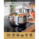 thumbnail image 2 of Stockpot Cook N Home de acero inoxidable de 16 cuartos de galón con tapa, 2 of 7