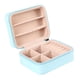 thumbnail image 3 of Organizador De Almacenamiento De Joyería De Cuero De PU Caja De Soporte De Bandeja De Exhibición Azul B, 3 of 5