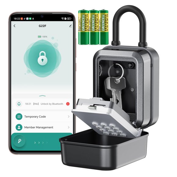 Caja de Llaves Inteligente MAILADA con Bluetooth, App y Protección IP65 a Prueba de Clima