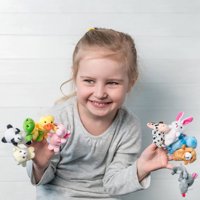 Genérico - Set 2 Juguete Felpa Muñeco Dedos Divertido Titere Cuento Lau