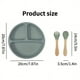 thumbnail image 2 of Baby Suction Plate With Self-Feeding Spoon Fork - BPA Free Infant Newborn Utensil Set For Self-Training, Suction Plates For Babies Toddlers, Dishwasher Microwave Safe, 2 of 5