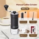 thumbnail image 1 of Mini molina de café manual con 40 ajustes ajustables, molino de granos de café portátil con capacidad de 25g, molina de café cónica con manivela para viajar, acampar, oficina, espresso, vert, 1 of 3