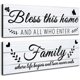 thumbnail image 1 of Carteles de Madera Jetec Bless This Home Rústicos 35 x 12 cm, 2 Unidades, 1 of 3