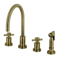 Grifo De Cocina Kingston Brass Concord De 8 Pulgadas, Amplio