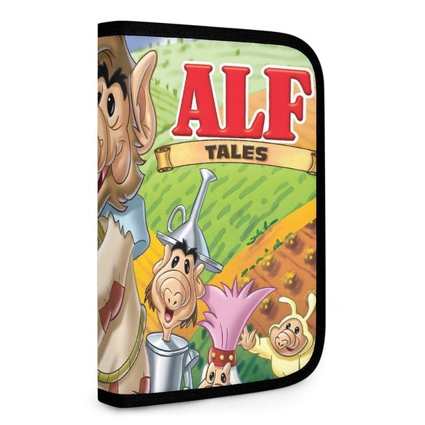 ALF: La Serie Animada Bolsa de Almacenamiento Plegable Portátil con Compartimentos, Organizador de Herramientas Multi-Bolsillo, Uso Dual Viaje y Hogar 26.5*17.8cm