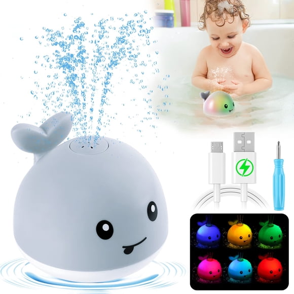 Aspersor recargable Baby Bath Toys Gigilli con forma de ballena, de 1 a 3 años