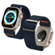 thumbnail image 2 of Correa Spigen Lite Fit compatible con Apple Watch – 44 / 45 / 46 / Ultra 49 MM – Tela - Azul / Conector Titanio, 2 of 6
