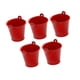 thumbnail image 3 of 5 Cubos De Metal Galvanizado, Contenedores Rústicos Para Recuerdos De Fiesta, Resistentes, Color Rojo, 3 of 3