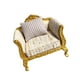 thumbnail image 1 of Sofá De Madera En Miniatura Dorado Para Decoración De Casa De Muñecas A Escala 1:12, Sala De Estar, Sofá Individual, 1 of 3