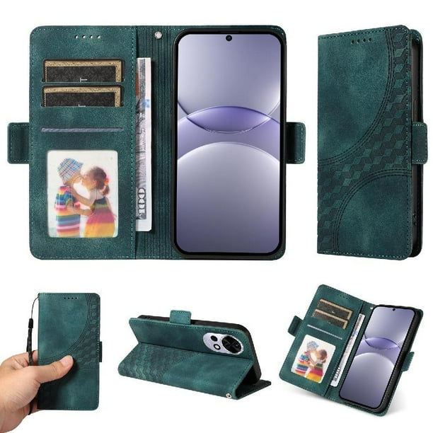 Carcasa FOXDOCK Huawei Nova 13 de cuero PU, diseño acolchado clásico, protección contra caídas y rayones