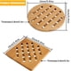 thumbnail image 5 of 4 posavasos de bambú natural lavables y resistentes al calor, cuadrados y redondos, con escurridor para cuencos, ollas y platos de cocina., 5 of 8