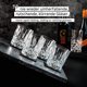 thumbnail image 2 of Juego de vasos de whisky silwy de 4 uds con almohadillas magnéticas antideslizantes, 2 of 9