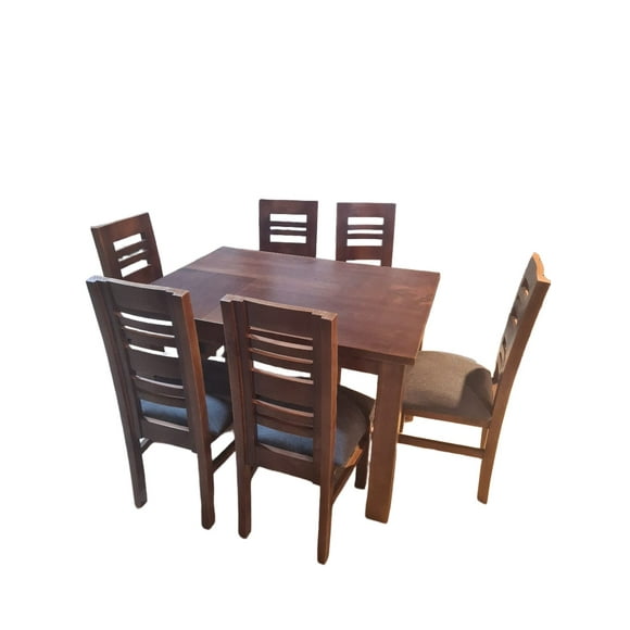 Juego De Comedor Volos 6s Tapiz Café