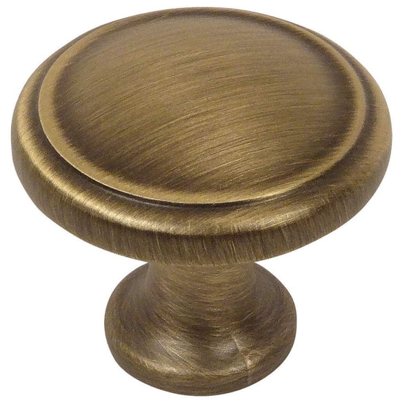 Perilla para gabinete Cosmas 5982BAB de latón antiguo cepillado, 3 cm