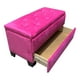 thumbnail image 1 of Banqueta baul Zapatero Rosado Felpa, 1 of 3