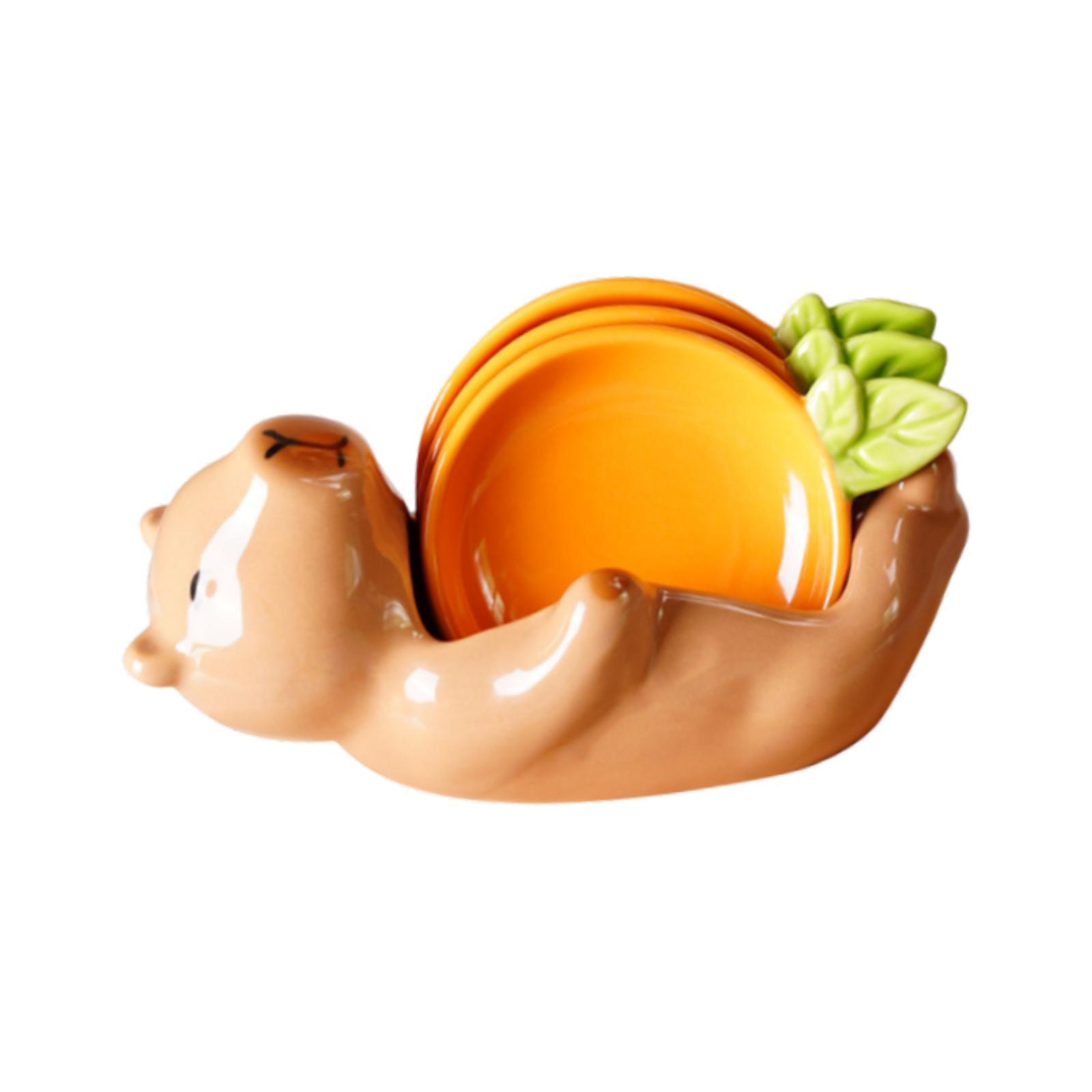 Magideal - Platos De De Cerámica, Platos Sazonantes Platos De Animales Platos De Postres Lindos Platos De Aperitivo De Dibujos Animados Para Ensalada De Ap