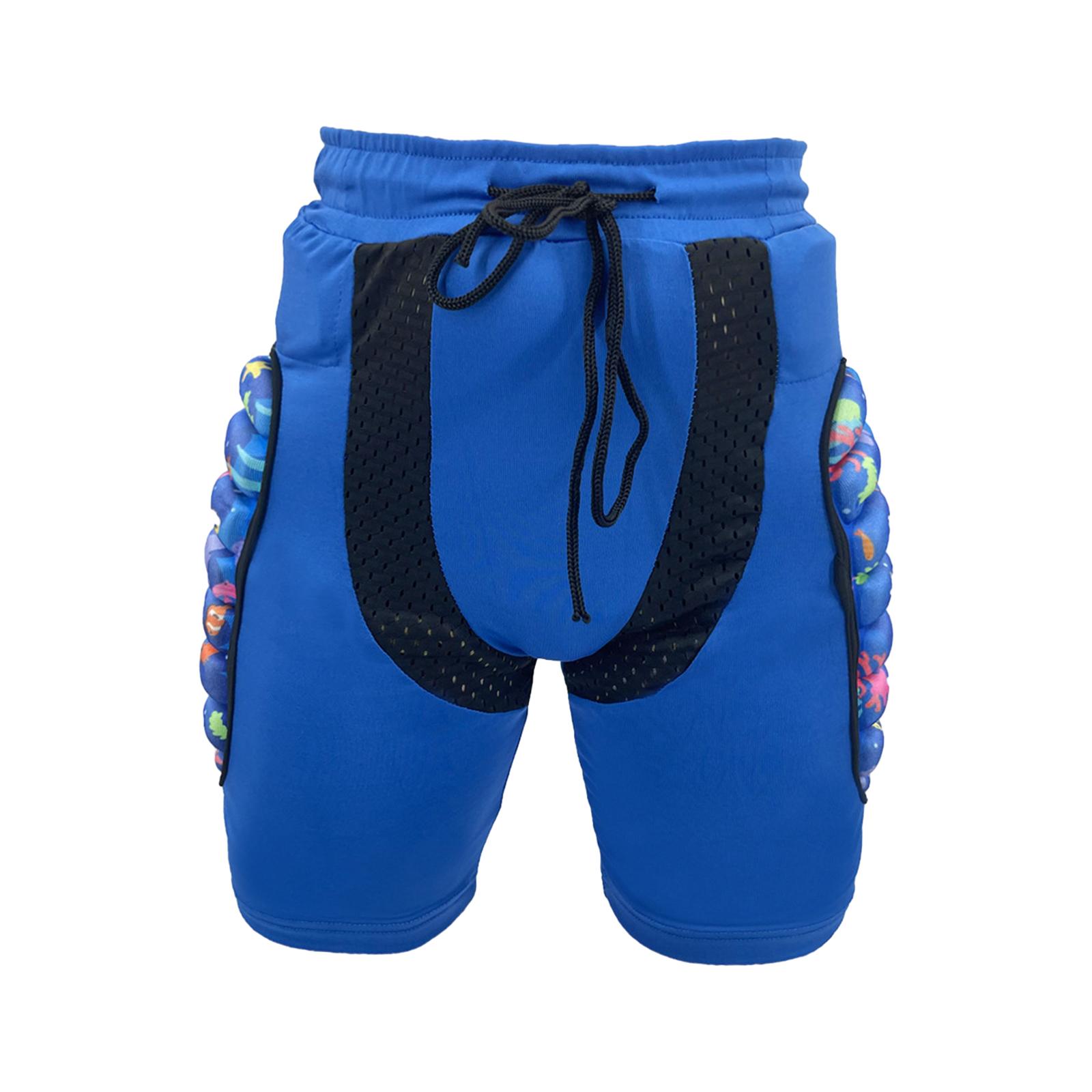 Ioensy - Pantalones Cortos Acolchados Para Niños Equipo De Protección De Patinaje Eva Para Andar En Monopatín Esquí Al Aire Libre Azul L