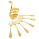 thumbnail image 4 of Juego de soporte de Base de cisne decorativo creativo, soporte para cucharas de café para cocina, cumpleaños, restaurante, decoración de fiesta , tenedor tenedor áureo, 4 of 5