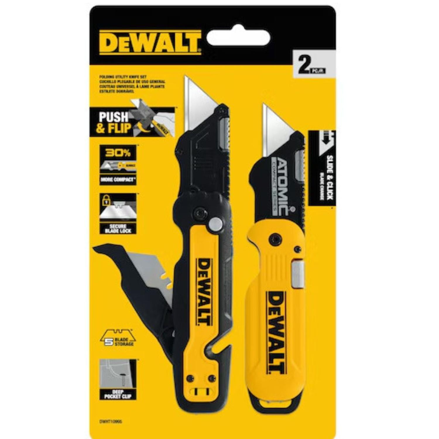 Set De Cuchillo Plegable De Bolsillo Dewalt Dwht10995