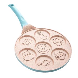 Magideal - Sartén Para Huevos Con 7 Agujeros, Sartén Para Desayuno, Sartén Para Tortillas, Sartén Para Panqueques Con Aislamiento Térmico, Sartén Para Huevos Fri