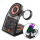 thumbnail image 1 of Soporte de carga rápida para Apple Watch, cargador inalámbrico MagSafe para iPhone, soporte magnético transparente para AirPods, 3 en 1 Tipo C-Transparente, 1 of 4