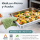 thumbnail image 3 of Bandeja Asadera Acero Inoxidable 60x40x7 cm con Asas para Horno Parrilla y Asados, 3 of 3