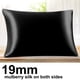 thumbnail image 1 of PiccoCasa 1 Pc Funda de Almohada de Seda de 19 Momme con Cremallera Oculta Queen Negro 20" x 30", 1 of 7