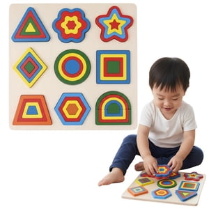 Linea Sport - Juego Didáctico De Madera Figuras Geométricas Puzzle Formas