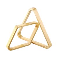 Magideal - Juego De Estantes Para Bolas De Billar Planas De 2 Piezas, Estantes Para Bolas Triangulares, Sólidos Para Accesorios, Suministros, Bolas Estándar, Jue Marrón