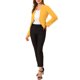 thumbnail image 2 of INSPIRE CHIC Traje de Maestra para Regreso a Clases de Mujer Chaqueta de Oficina de Trabajo Blazer Sin Cuello Traje Casual de Negocios Blazer Corto S Amarillo, 2 of 8