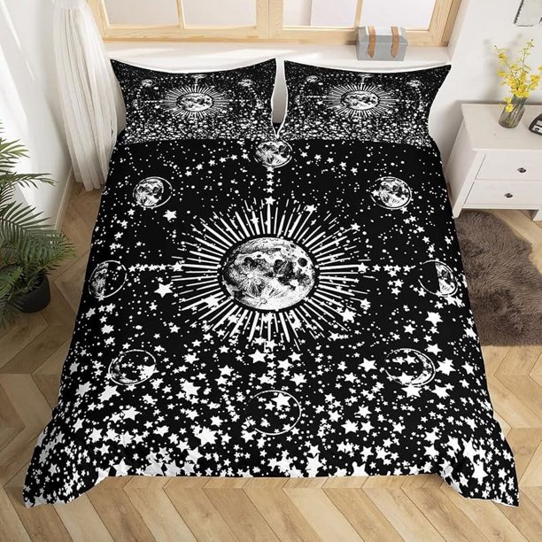 Christm-as Trees D-u-t Co-ve-r Queen Size Sa-nta Claus- and Snowman Comfort-er Cover with 2 Pillow-case for Te-ens Adults Kids S-tarry Sky Be-dding Set Snow Sc-ene Brea-thable 3 Pieces D-ecorative