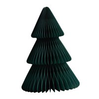 Magideal - Decoración De Árbol De Navidad De Papel, Decoración De Escritorio De Navidad, Regalo De Festival, Adorno De Papel De Panal 3D Para El Hogar, Fiestas, Verde 20 Cm